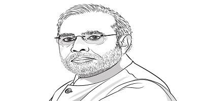 Narendra Modi sketch