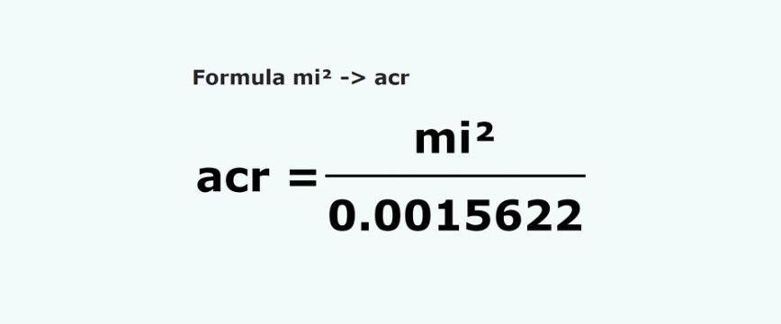 Square Miles To Acres Unit Conversion Calculators