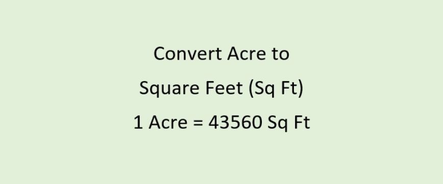 Acre Sq Ft Conversion Chart