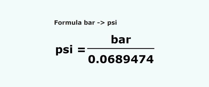 Psi в бар калькулятор