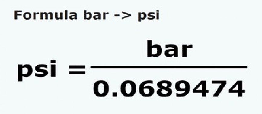 Actualizar 52+ imagen conversion de bar a psi formula