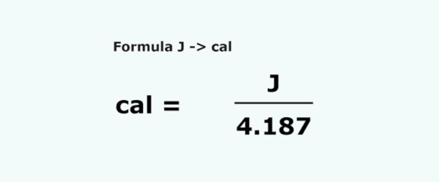 Calorie to Joule online energy conversion formula chart table