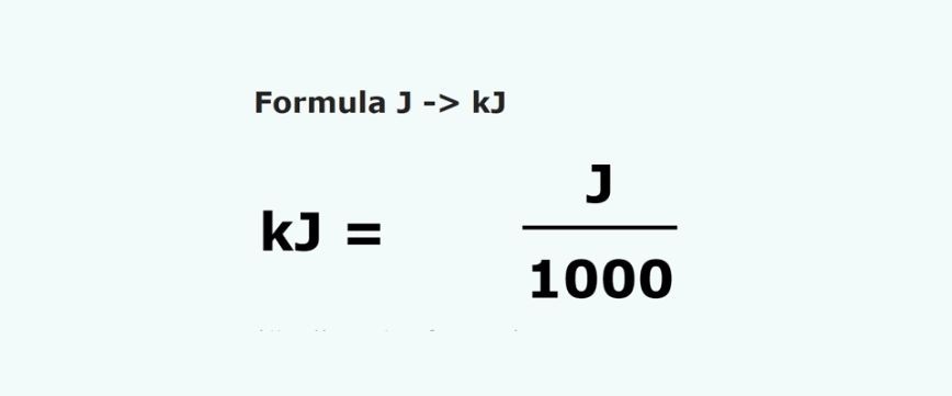 Chemistry Conversion Chart Joules To Kilojoules