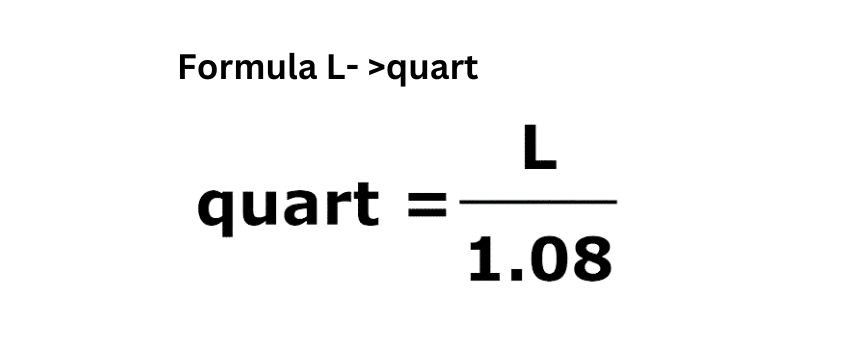 Quart Liters Conversion Chart