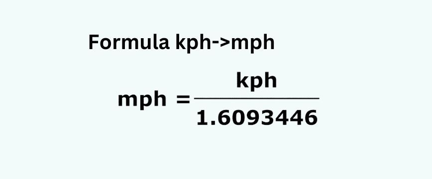 Kph in outlet mph